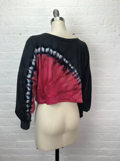 Daphne Poet Sleeve Top in Red Sun - One Size - Cloud Candy