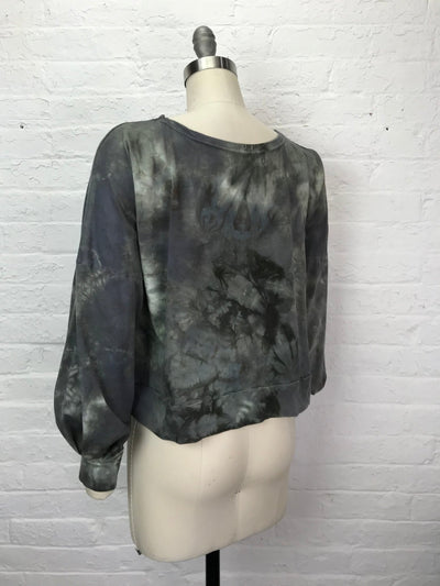Daphne Poet Sleeve Top in Stone Fog - One Size - Cloud Candy