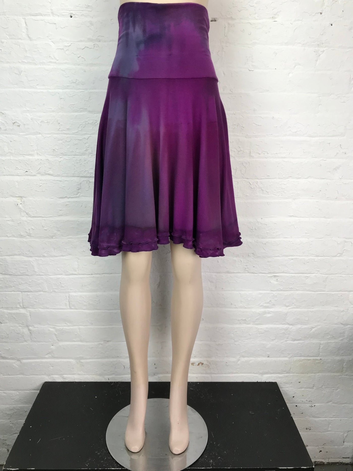 Double Ruffle Circle Skirt in Berry Bramble - One Size - Cloud Candy