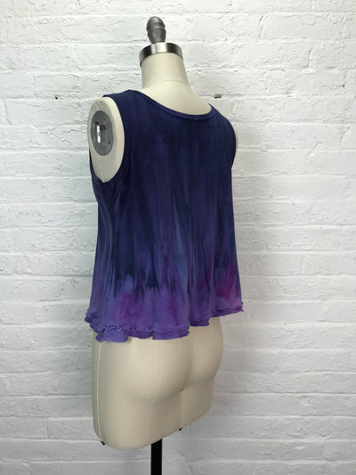 Eileen Bamboo Short Tank Top in Quahog Ombré - Cloud Candy