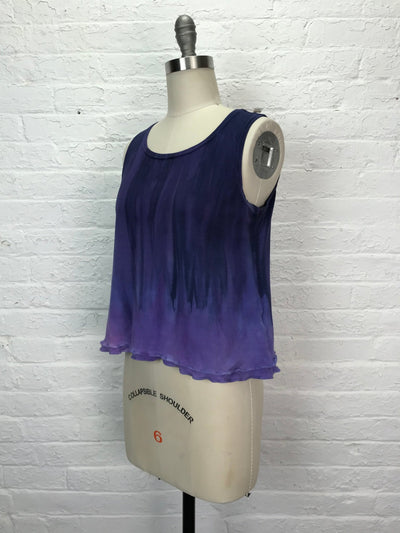 Eileen Bamboo Short Tank Top in Quahog Ombré - Cloud Candy
