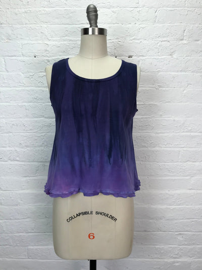 Eileen Bamboo Short Tank Top in Quahog Ombré - Cloud Candy