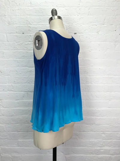 Eileen Longer Tank Top in Curaçao Ombré - Cloud Candy