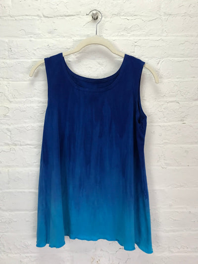 Eileen Longer Tank Top in Curaçao Ombré - Cloud Candy