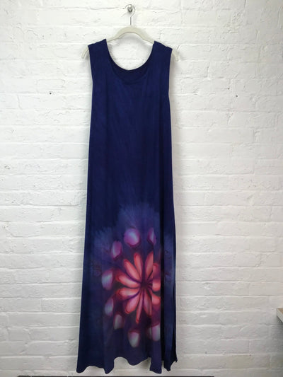 Eileen Maxi Tank Dress in African Whirlygig Daisy - Cloud Candy