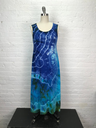 Eileen Midi Tank Dress in Coastal Currents - Cloud Candy
