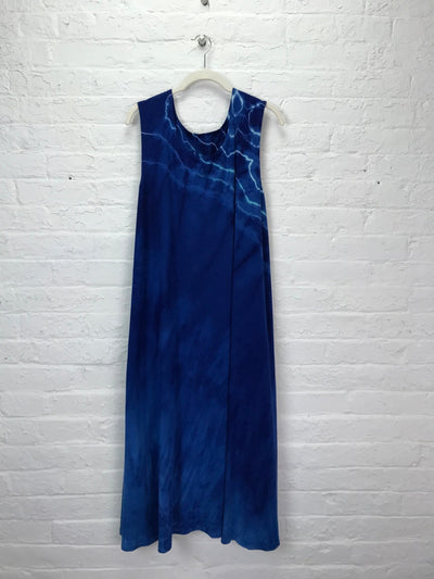 Eileen Midi Tank Dress in Cobalt Drift - Cloud Candy