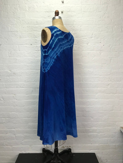 Eileen Midi Tank Dress in Cobalt Drift - Cloud Candy