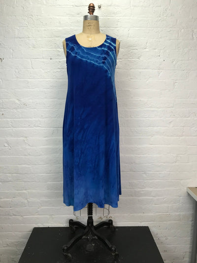 Eileen Midi Tank Dress in Cobalt Drift - Cloud Candy