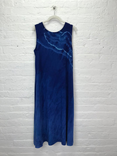 Eileen Midi Tank Dress in Cobalt Drift - Cloud Candy