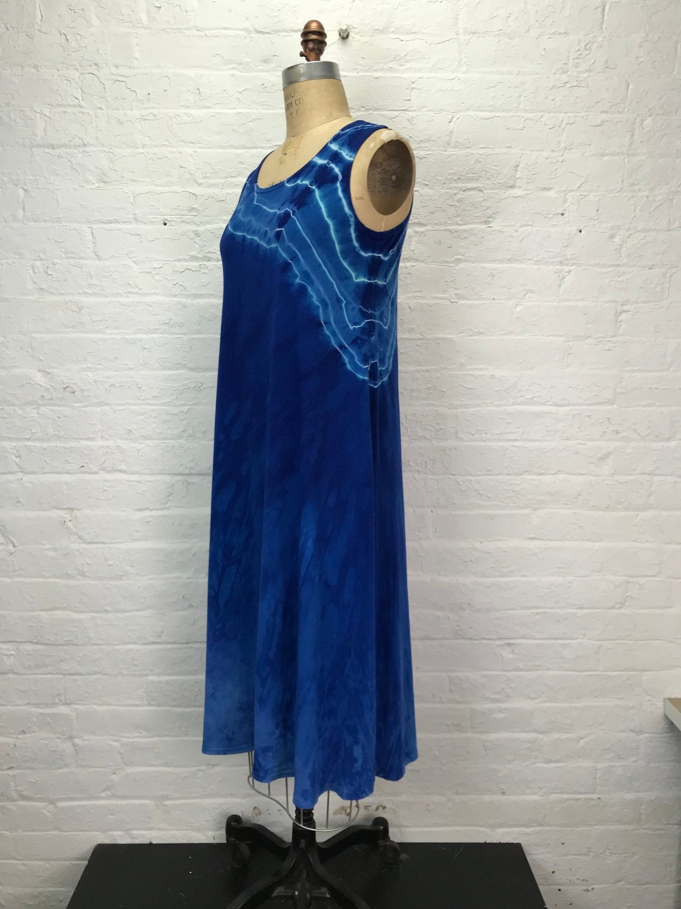 Eileen Midi Tank Dress in Cobalt Drift - Cloud Candy