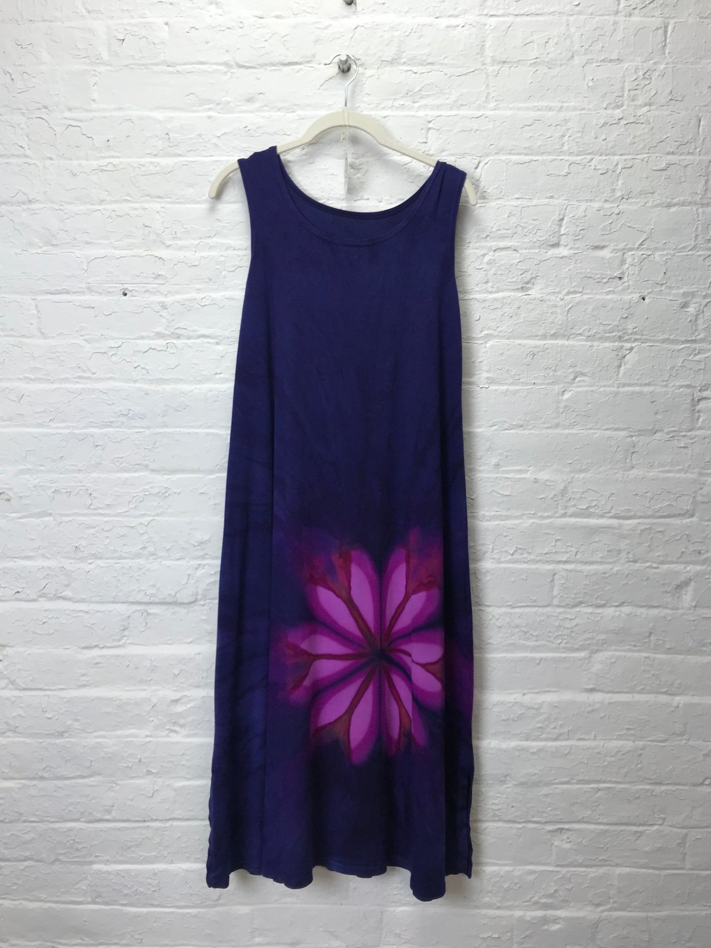 Eileen Midi Tank Dress in Copper Amethyst Daisy - Cloud Candy