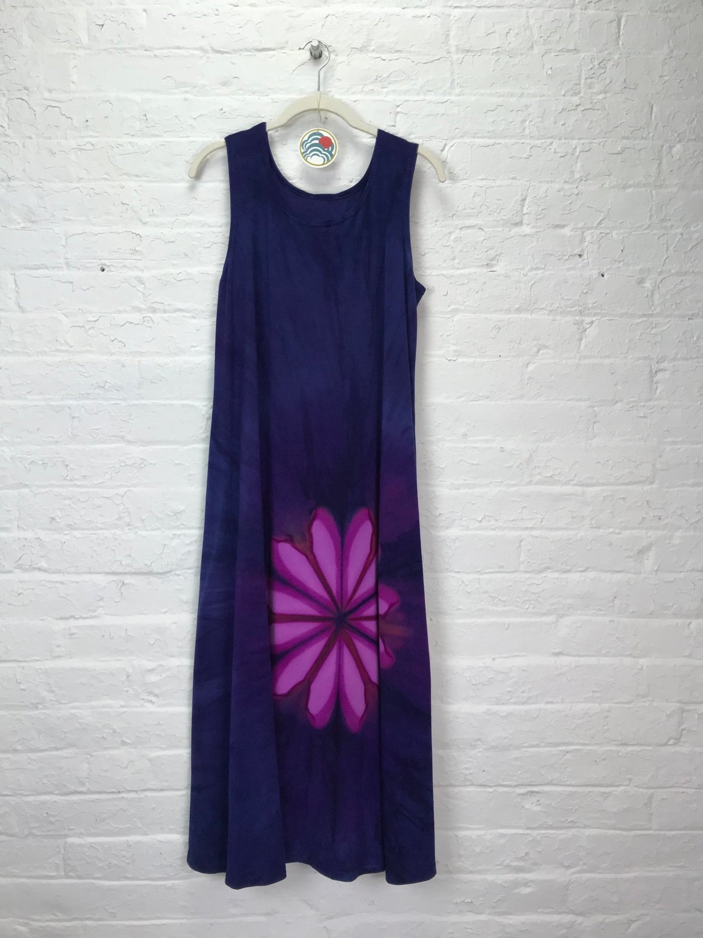 Eileen Midi Tank Dress in Copper Amethyst Daisy - Cloud Candy