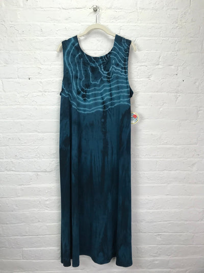 Eileen Midi Tank Dress in Malachite Geode - Cloud Candy
