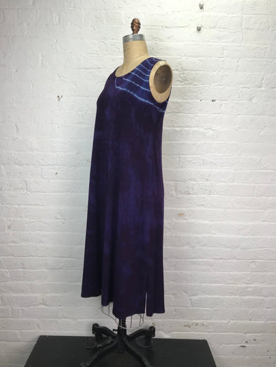 Eileen Midi Tank Dress in Royal Purple Geode - Cloud Candy
