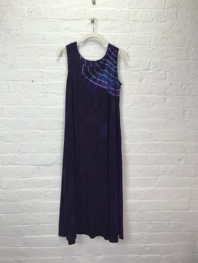 Eileen Midi Tank Dress in Royal Purple Geode - Cloud Candy