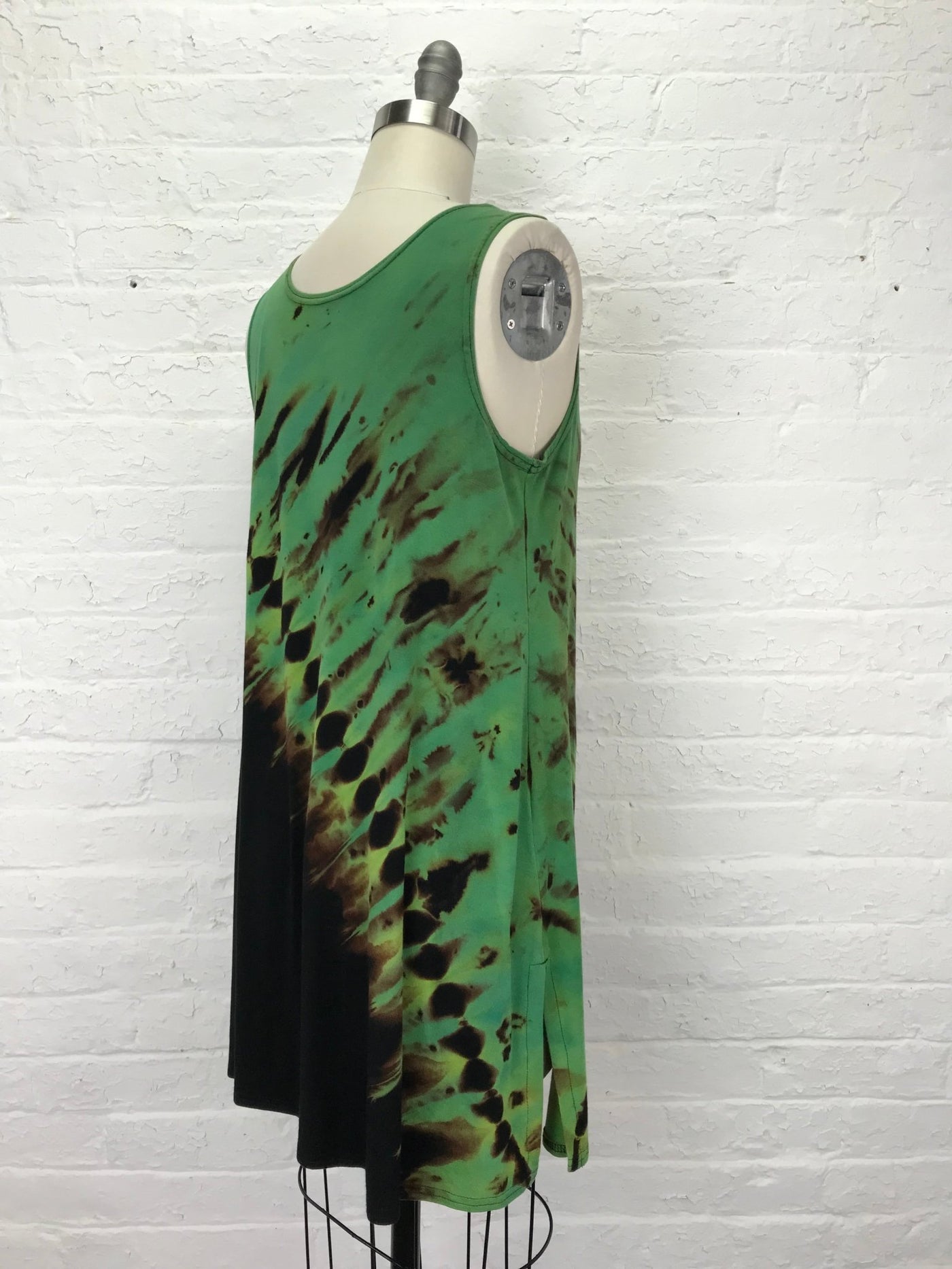Eileen Mini Tank Tunic in Green Meteor Shower - Cloud Candy