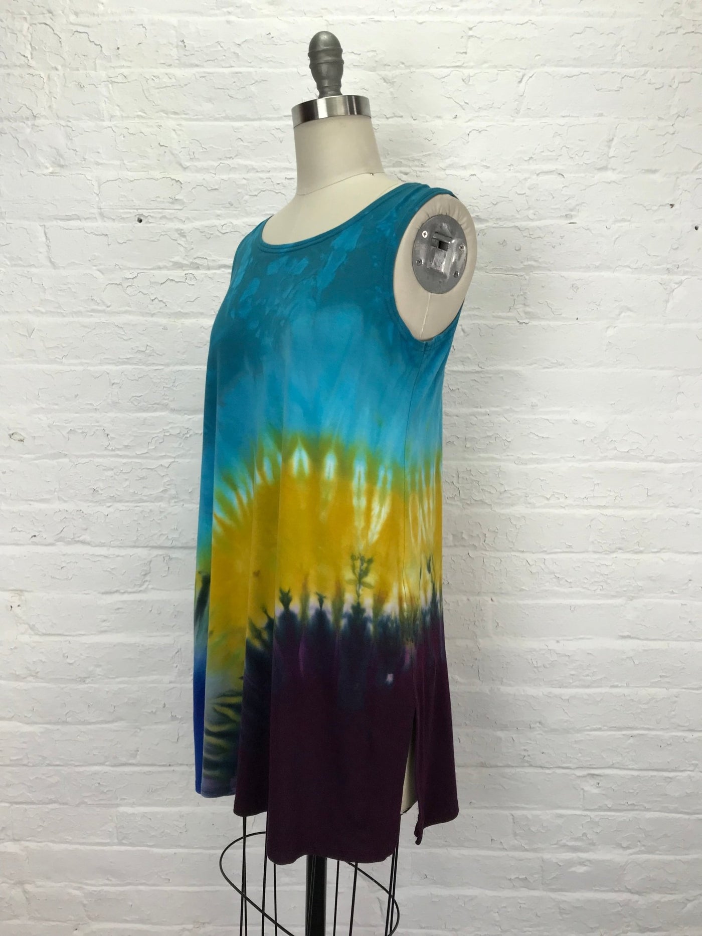 Eileen Mini Tank Tunic in Sunrise Over Colorful Clouds - Small - Cloud Candy