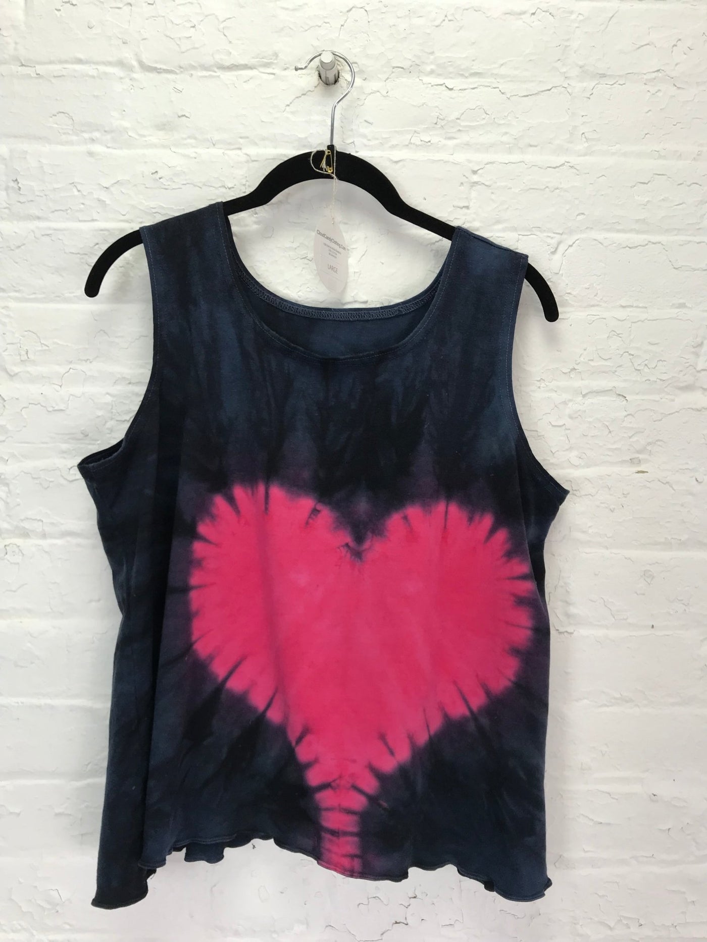 Eileen Petite Tank Top in Hot Pink Heart - Cloud Candy