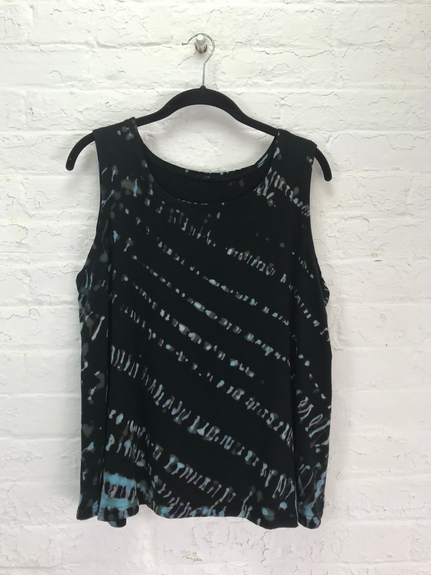 Eileen Tank Top in Blue Hieroglyphics - Cloud Candy