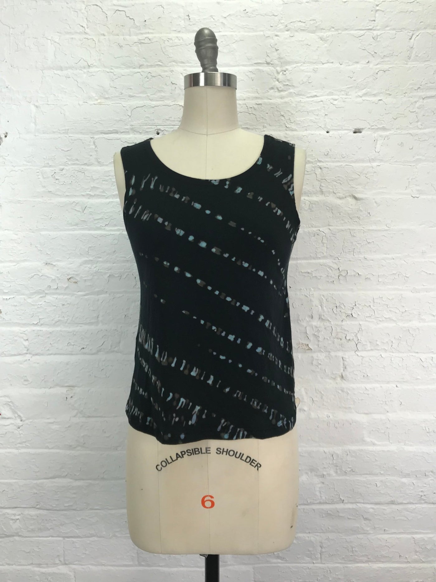 Eileen Tank Top in Blue Hieroglyphics - Cloud Candy