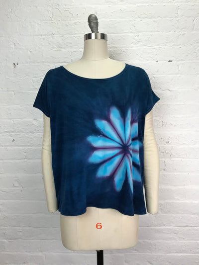 Elsie Top in Blueberry Blossom - Cloud Candy