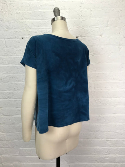 Elsie Top in Faded Denim Bloom - Cloud Candy