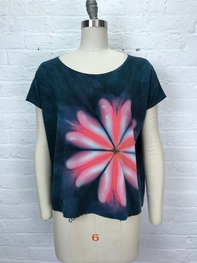 Elsie Top in Pink Fizz Flora - Cloud Candy
