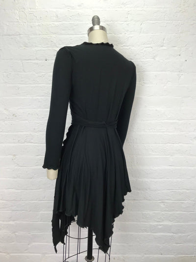 Flamenco Wrap Jacket in Solid Black - Small - Cloud Candy
