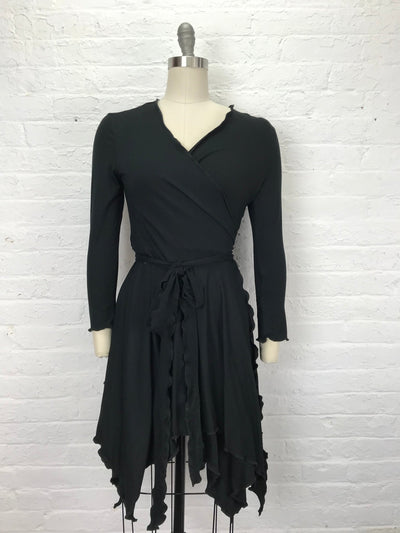 Flamenco Wrap Jacket in Solid Black - Small - Cloud Candy