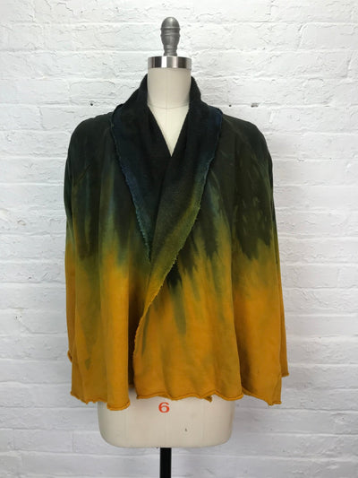 Fleece Jacket in Golden Forest with pockets - Cloud Candy