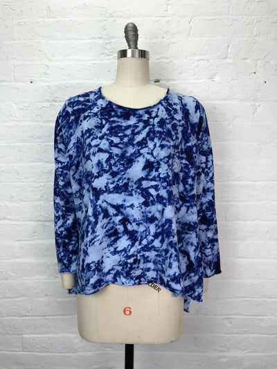 Fleece Raglan Sweatshirt in Bewitching Blue Sparkle - Cloud Candy