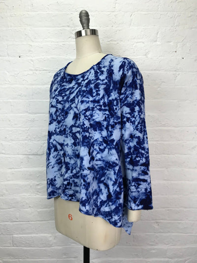 Fleece Raglan Sweatshirt in Bewitching Blue Sparkle - Cloud Candy