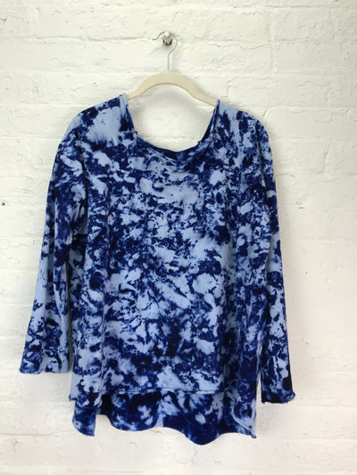 Fleece Raglan Sweatshirt in Bewitching Blue Sparkle - Cloud Candy