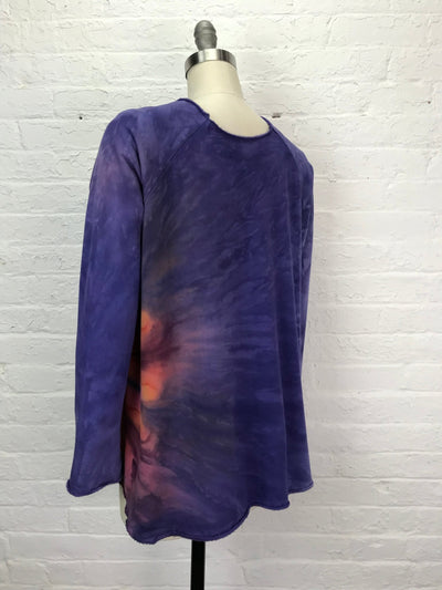 Fleece Raglan Sweatshirt in Red Daisy - Medium - Cloud Candy