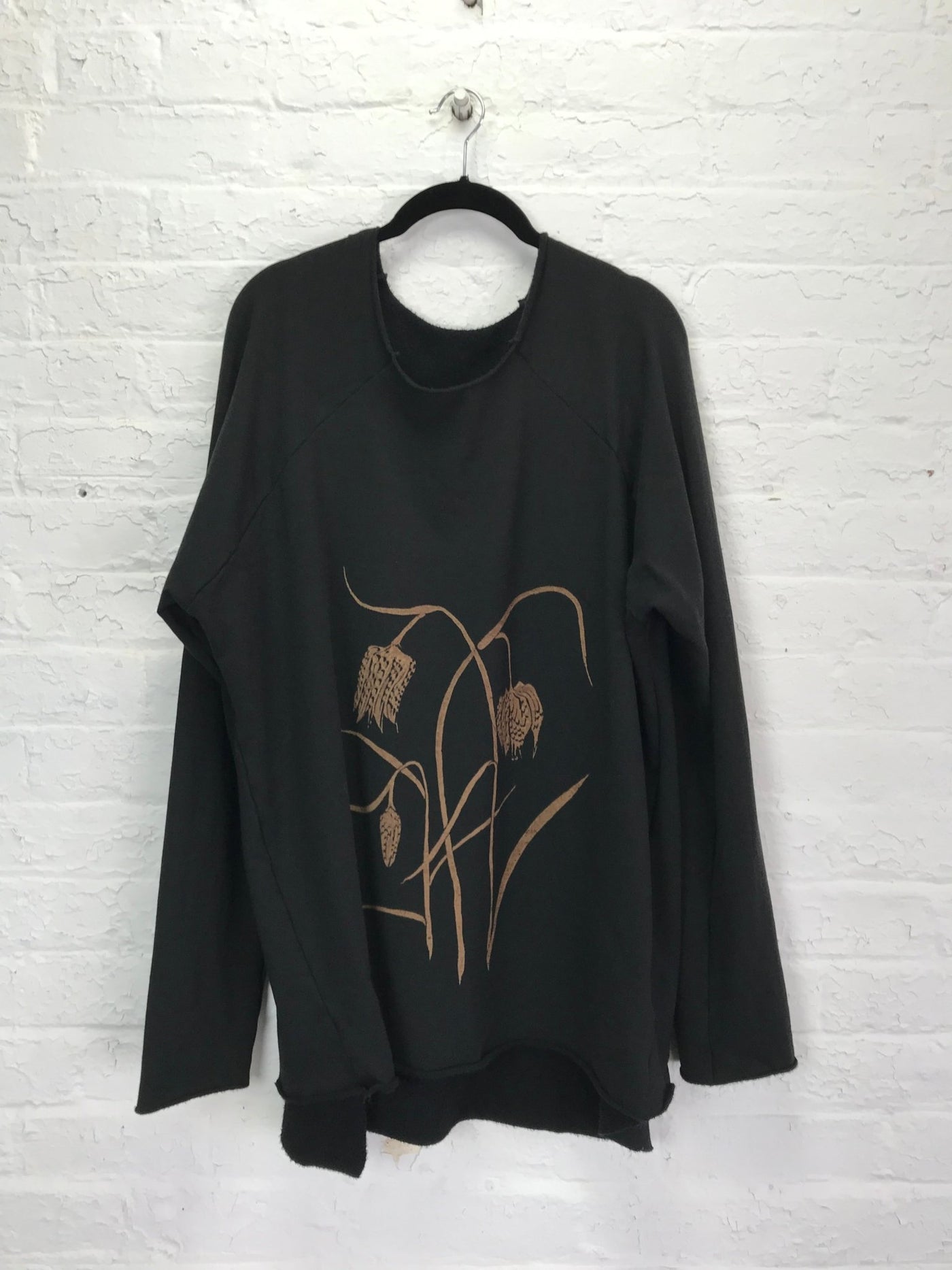 Fleece Raglan Sweatshirt Tunic in Fritillaria - Cloud Candy