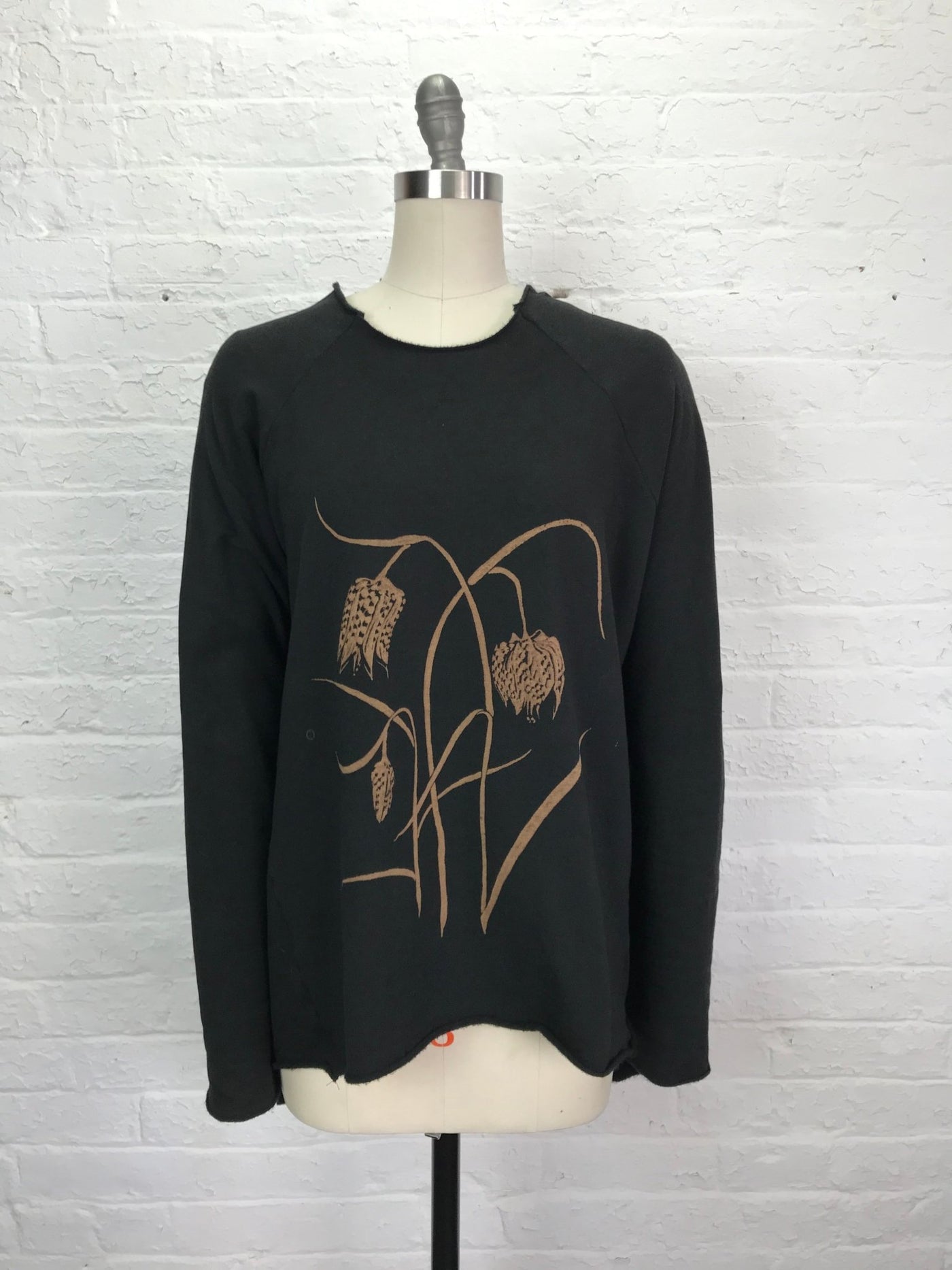 Fleece Raglan Sweatshirt Tunic in Fritillaria - Cloud Candy