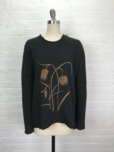 Fleece Raglan Sweatshirt Tunic in Fritillaria - Cloud Candy