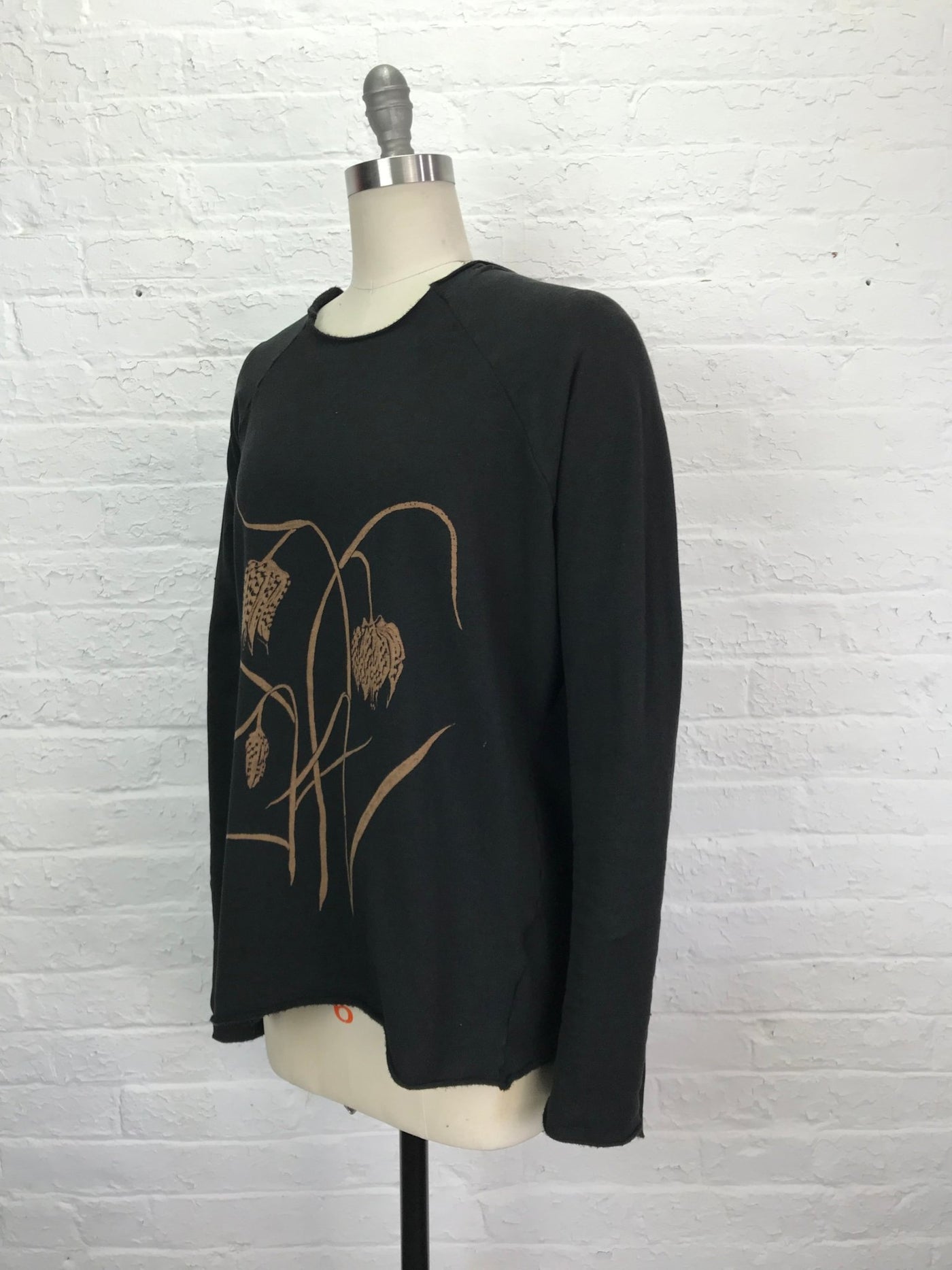 Fleece Raglan Sweatshirt Tunic in Fritillaria - Cloud Candy