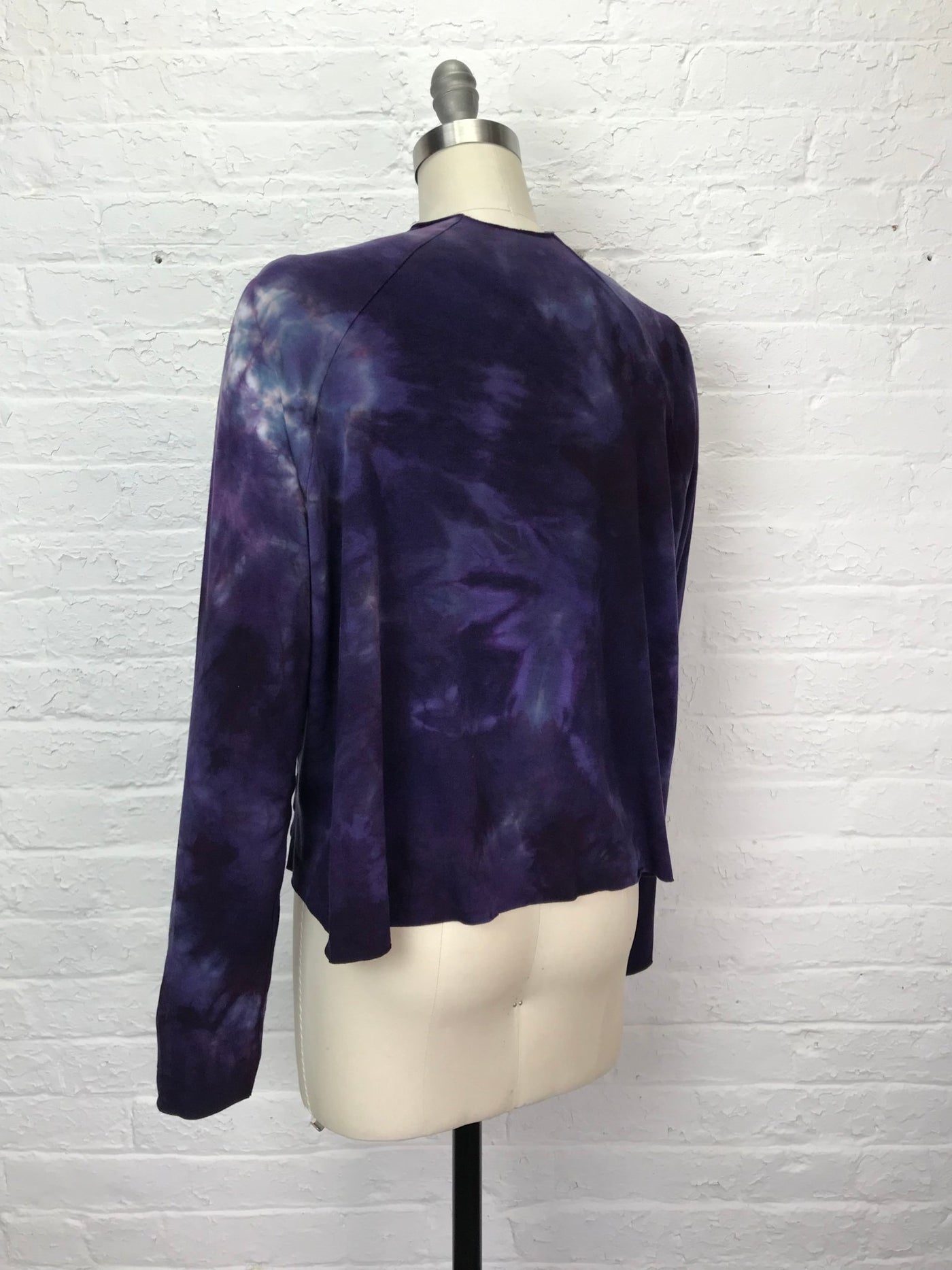 Funnel Neck Raglan Top in Purple Fog - Cloud Candy