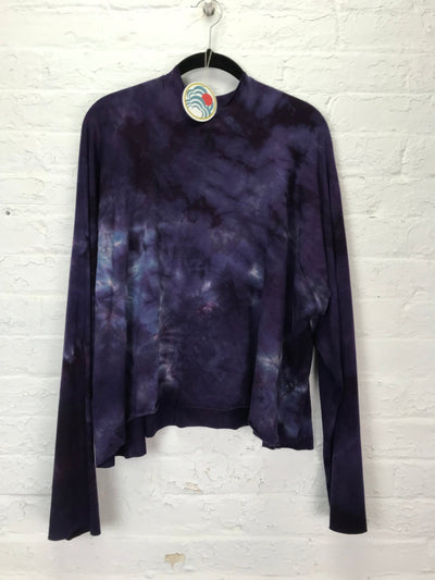 Funnel Neck Raglan Top in Purple Fog - Cloud Candy