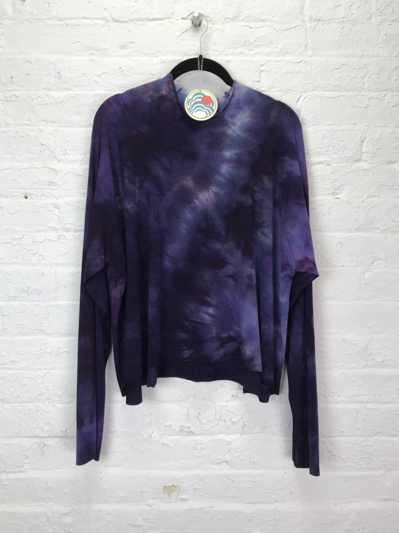 Funnel Neck Raglan Top in Purple Fog - Cloud Candy