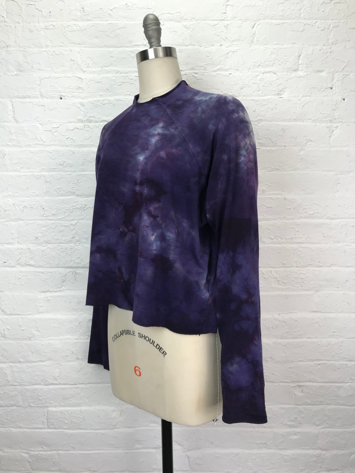 Funnel Neck Raglan Top in Purple Fog - Cloud Candy