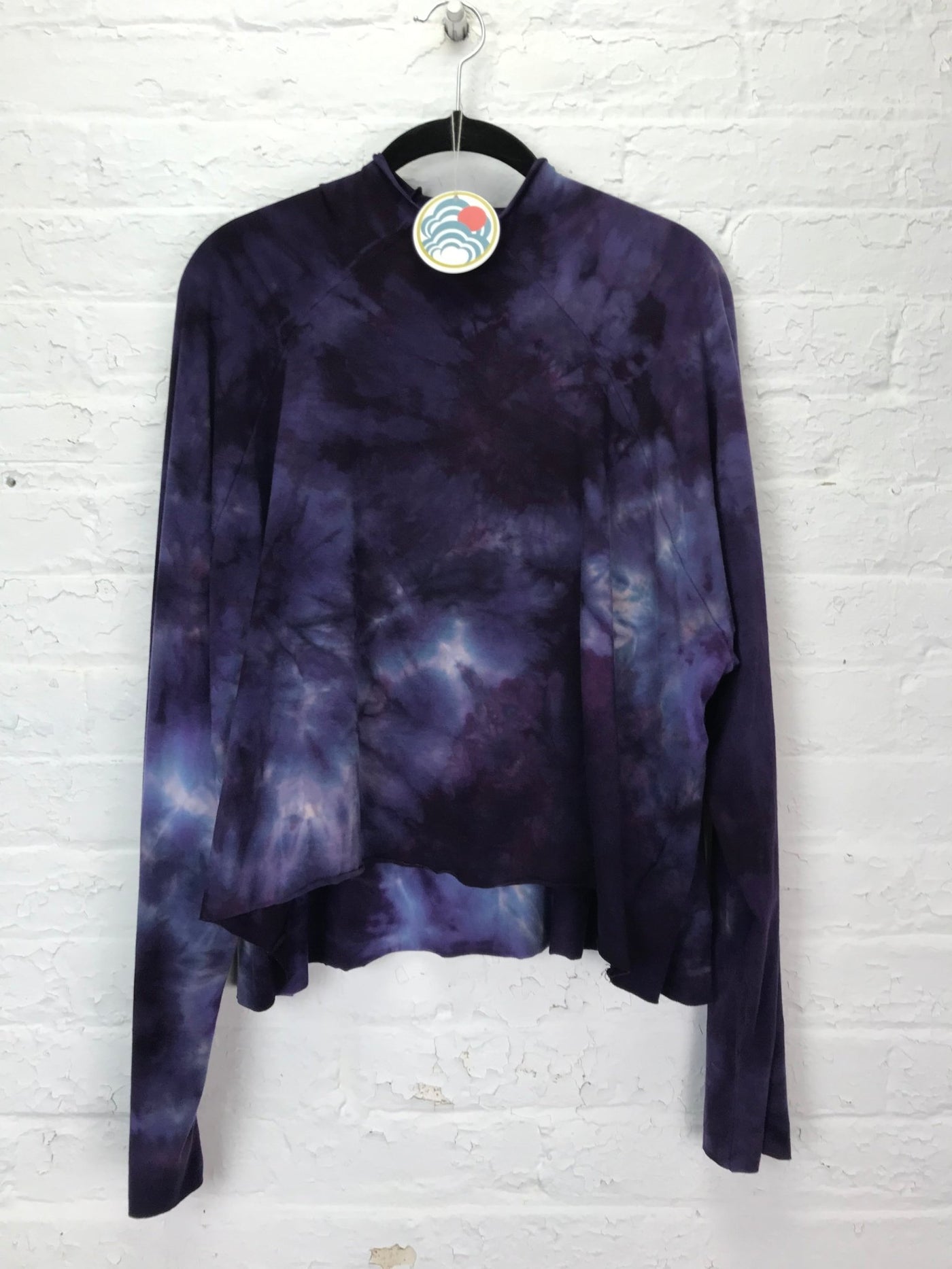 Funnel Neck Raglan Top in Purple Fog - Cloud Candy