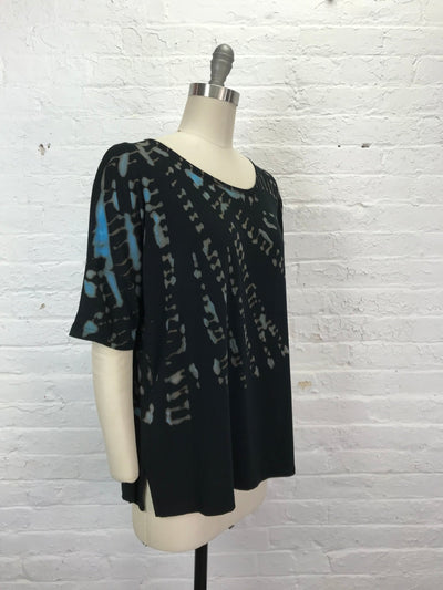Grace Tunic in Blue Cryptography - Cloud Candy
