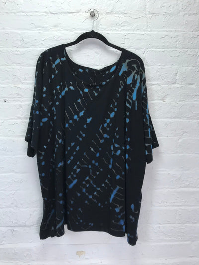 Grace Tunic in Blue Cryptography - Cloud Candy