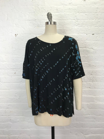 Grace Tunic in Blue Cryptography - Cloud Candy