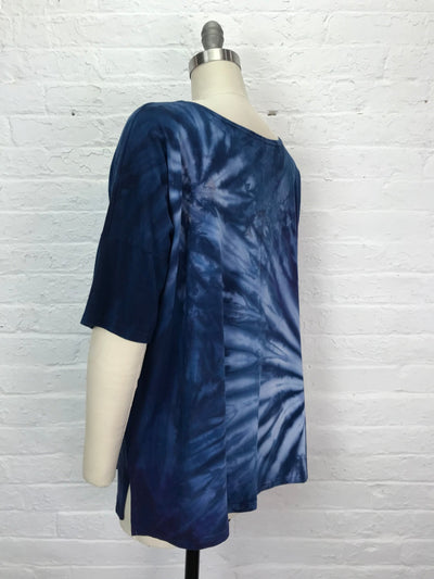 Grace Tunic in Indigo Spiral - Cloud Candy