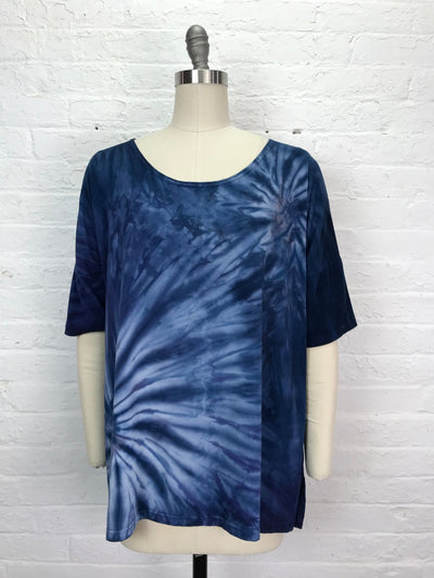 Grace Tunic in Indigo Spiral - Cloud Candy