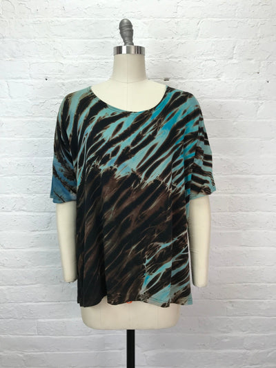 Grace Tunic in Turquoise Arashi - Cloud Candy